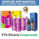 Kit Skincare Clareador Manchas Rhenuks, Sérum Peptídeos Anti Olheiras e Rugas Efeito Lifiting Dermachem, 5 ITENS Kit Skincare Clareador Manchas Rhenuks, Sérum Peptídeos Anti Olheiras e Rugas Efeito Lifiting Dermachem, 5 ITENS