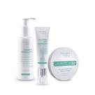 Kit Skincare para Tratamento Anti Oleosidade com Pó Matificante FPS50 Extratos da Terra Kit Skincare para Tratamento Anti Oleosidade com Pó Matificante FPS50 Extratos da Terra