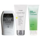 Kit SkinCare Peeling de Cristal Máscara Remove Cravos Clareador da Pele com rosa mosqueta cuidado facial