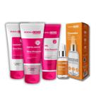 Kit Skincare Rosa Mosqueta Hidratante, Sérum Clareador Manchas Dermachem, 4 ITENS