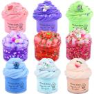 Kit Slime Aeyiakov, pacote com 9 unidades com 3 cubos de gelatina crocantes, 3 nuvens e 3 manteiga