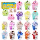 Kit Slime Howlaiwoo, pacote com 16 manteiga de dois tons para crianças de 6 a 12 anos