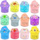Kit Slime WUJYLY, pacote com 12 unidades, 6 de manteiga e 6 de cristal