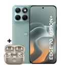 Kit Smartphone Motorola Edge 70 Fusion Plus 5G 256GB e Fone Bluetooth Moto Buds Loop Champagne Swarovski