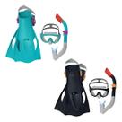 Kit Snorkel Mascara De Mergulho e Pés De Pato Spark Wave