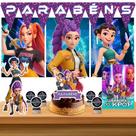 Kit só um bolinho decoração Guerreiras do Kpop Aniversário festa em casa banner, topo bolo-35 Peças