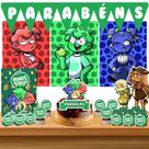 Kit só um bolinho decoração Mundo Torajo Aniversário festa em casa, topo bolo - 50 Peças