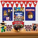 Kit só um bolinho decoração Roblox Aniversário festa em casa banner, topo de bolo