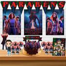 Kit só um bolinho decoração Stranger Thinks Aniversário festa em casa banner, topo bolo