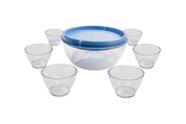 Kit sobremesa 7 peças/ saladeira elegance azul pastel Kit sobremesa 7 peças/ saladeira elegance azul pastel