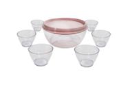 Kit sobremesa 7 peças / saladeira elegance rose micromax