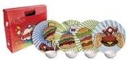 Kit Sobremesa Burguer Alleanza Colecionável 8 Pç Kit Sobremesa Burguer Alleanza Colecionável 8 Pç