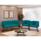 Kit Sofá 2 Lugares + 2 Poltronas para Recepção Balaqui