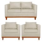 Kit Sofa 2 Lugares e 2 Poltronas Europa Bouclé - Doce Sonho Móveis