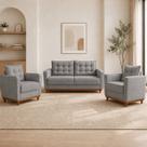 Kit Sofá 2 Lugares e 2 Poltronas Luxo Moderno Sala de Estar Samuel