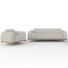 Kit Sofá 3 Lugares 180Cm Com Poltrona Molino Cru C-443
