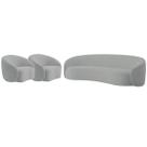 Kit Sofá 3 Lugares 180cm e 2 Poltronas Orgânica Luxo Recepção Amore Bouclé Kit Sofá 3 Lugares 180cm e 2 Poltronas Orgânica Luxo Recepção Amore Bouclé