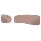Kit Sofá 3 Lugares 200cm e Poltrona Orgânica Luxo Recepção Amore Linho - Doce Sonho Móveis