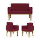 KIT Sofá com Base Reforçada + 2 Poltronas Sala de Estar KIT Sofá com Base Reforçada + 2 Poltronas Sala de Estar