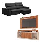 Kit Sofá Ferguile Genebra 3 Lugares Retrátil com USB e Rack Painel TV 65 New Oscar Caemmun Kit Sofá Ferguile Genebra 3 Lugares Retrátil com USB e Rack Painel TV 65 New Oscar Caemmun