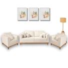 Kit Sofá Living Beny 1,80m com 2 Poltronas.