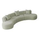 Kit Sofá Modular 4 Lugares 360cm Moderno Curvo Orgânico Duna Bouclé