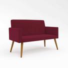 Kit Sofá Namoradeira + 2 Poltronas Sala Estar Balaqui Decor Cor:marsala