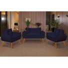 KIT Sofá Opala + 2 Poltronas Opala Sala de Estar KIT Sofá Opala + 2 Poltronas Opala Sala de Estar