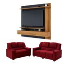 Kit Sofás Sandero 2 e 3 Lugares com Home Suspenso Juriti Colibri para TV