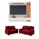 Kit Sofás Sandero 2 e 3 Lugares com Home Suspenso Juriti Colibri para TV
