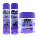 Kit Soft Beauty Violet Desamarelador Shampoo Cond Mascara