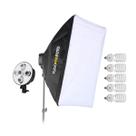 Kit Softbox 50x70cm Profissional + 5 Lâmpadas 135w 220v