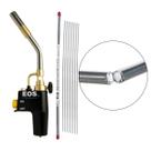 Kit Solda Alumínio Maçarico E 8 Varetas Com Fluxo Zincaflux