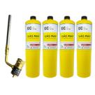 Kit Solda Alumínio Maçarico Portátil + 4 Refil Gás Map 400g Kit Solda Alumínio Maçarico Portátil + 4 Refil Gás Map 400g