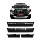 Kit Soleira Aço Escovado Np - Protetor Premium Tiggo 5X Sport 2019 a 2025