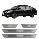 Kit soleira de porta aço inox escovado nissan versa Kit soleira de porta aço inox escovado nissan versa