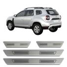 Kit soleira de porta aço inox escovado renault duster