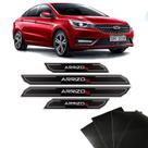 Kit Soleira Diamante Arrizo 5 Chery Com Protetor De Porta