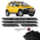 Kit Soleira Diamante Crossfox 2006/2009 E Protetor De Porta