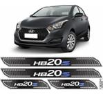 Kit Soleira Diamante Hb20s Sedan 2014/2019 Cromada Resinada SL259