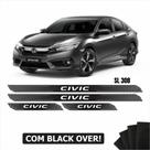Kit Soleira Diamante Honda Civic G10 16/18 Com Black Over Kit Soleira Diamante Honda Civic G10 16/18 Com Black Over