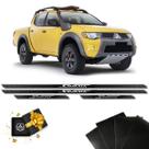 Kit Soleira Diamante L200 Savana Com Protetor De Porta