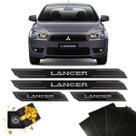 Kit Soleira Diamante Lancer 2012/2019 Com Protetor De Porta Black Over