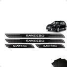 Kit Soleira Diamante Sandero 2007/2014 Com Protetor De Porta