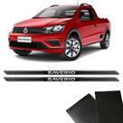 Kit Soleira Diamante Saveiro 2001/2019 E Protetor De Porta