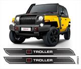 Kit Soleira Diamante Troller T4 2017 Cromado Resinado