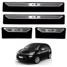 Kit Soleira Em Aço Inox Baixo Relevo Citroën C3 2013/.