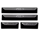 Kit Soleira Em Aço Inox Baixo Relevo Renault Logan 2014/... Kit Soleira Em Aço Inox Baixo Relevo Renault Logan 2014/...