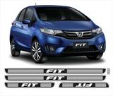 Kit Soleira Honda Fit 2015 2019 Cromado Resinado Adesivo SL319