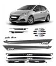 Kit Soleira + Maçaneta + Faixa + Porta Peugeot 208 Chumbo